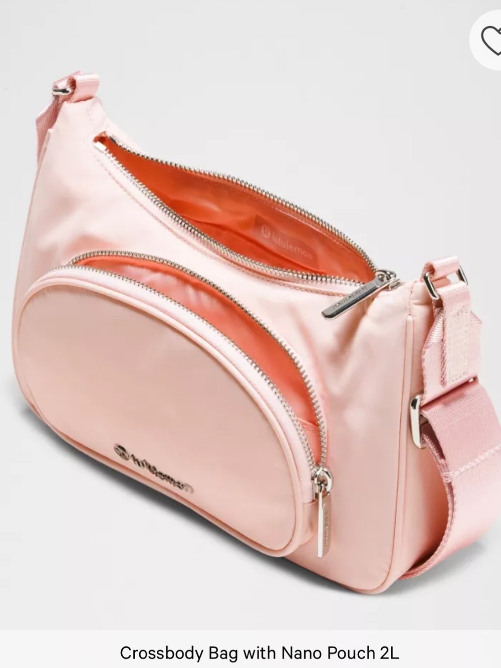 NWT Crossbody Bag with Nano Pouch 2L- Pink - Picture 4 of 12